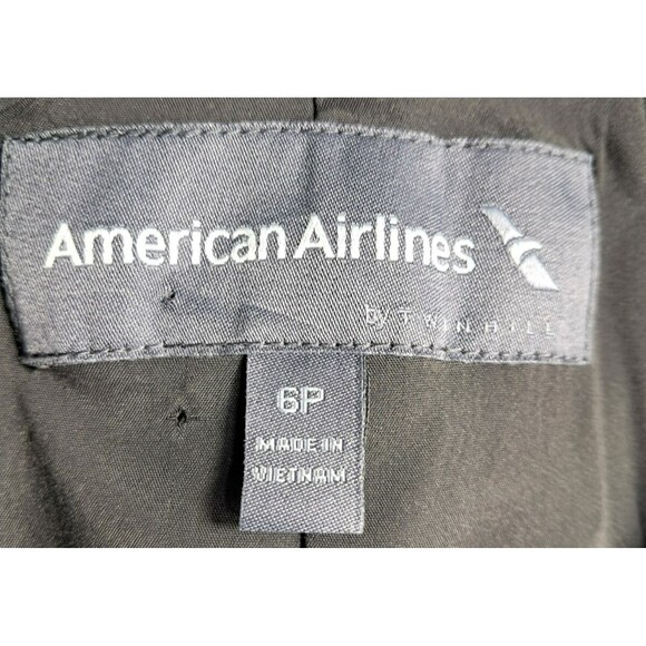 NWT American Airlines Womens 6R Short Sleeve Blazer Charcoal Attendant Uniform - Picture 7 of 10